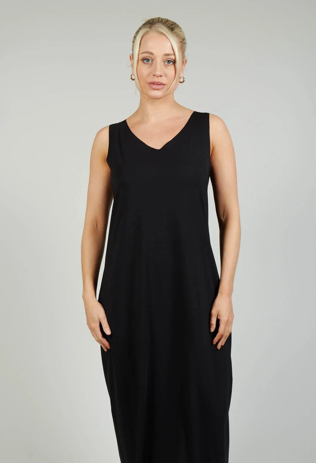 Jersey Vest Dress in Black