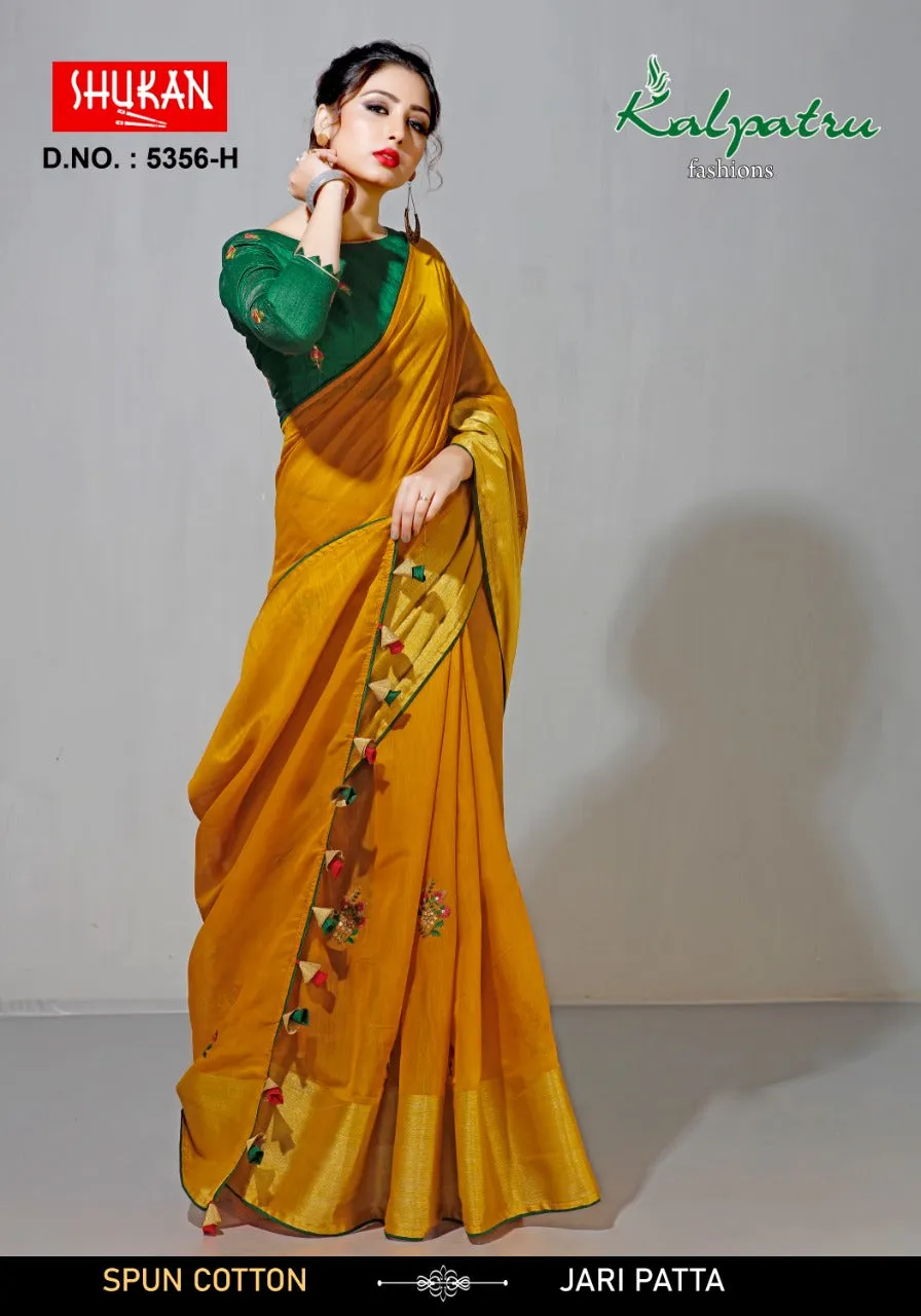 Kalpatru Fashions Launched Shukan Cotton Casual Wear Sarees