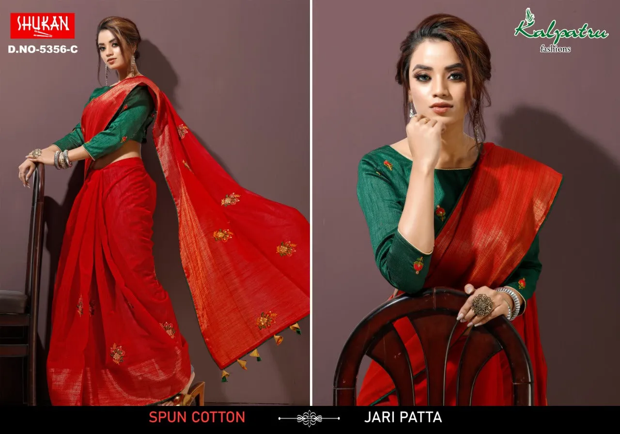 Kalpatru Fashions Launched Shukan Cotton Casual Wear Sarees