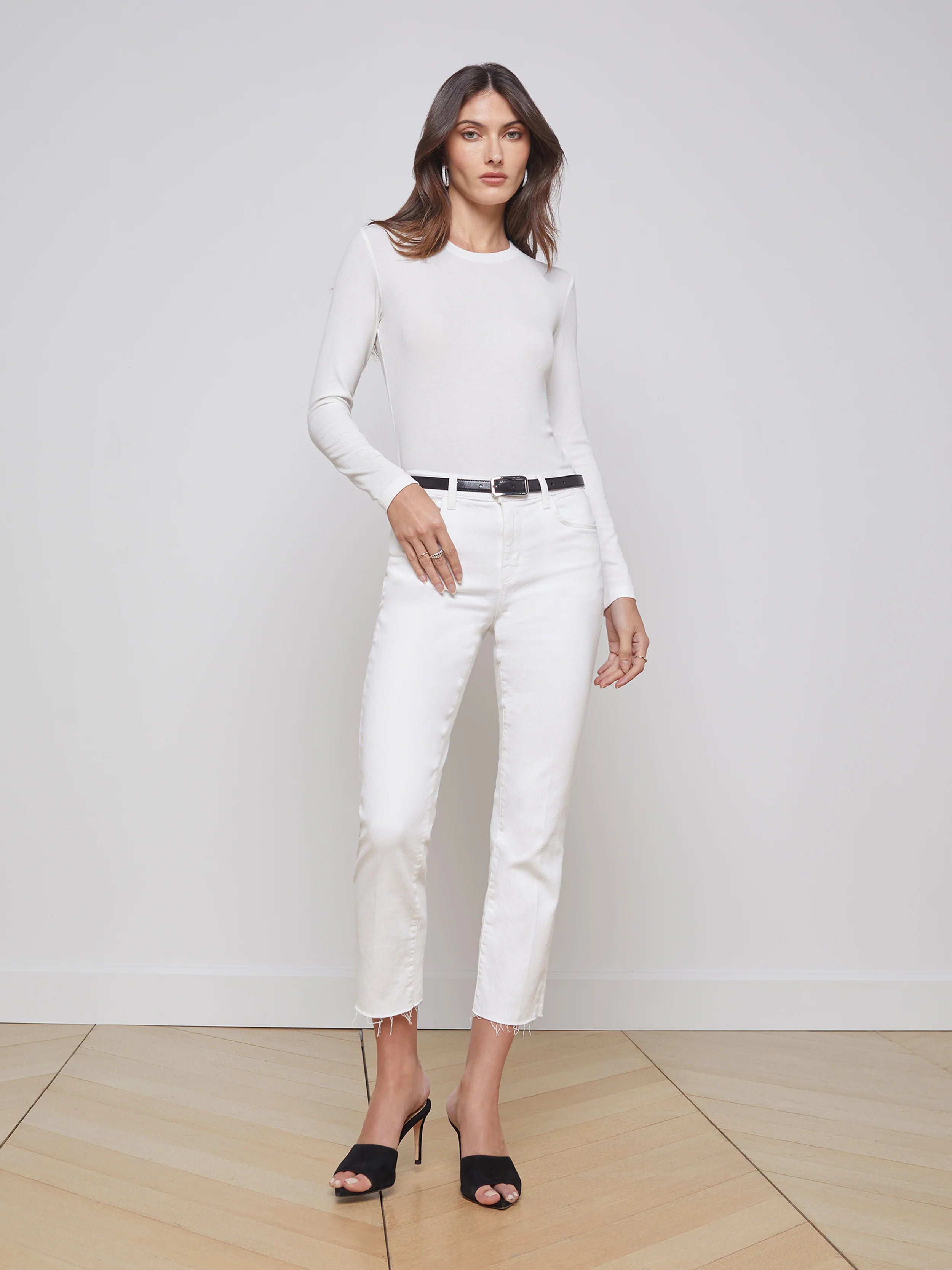 L’agence - Sada H/R Crop Slim - Blanc