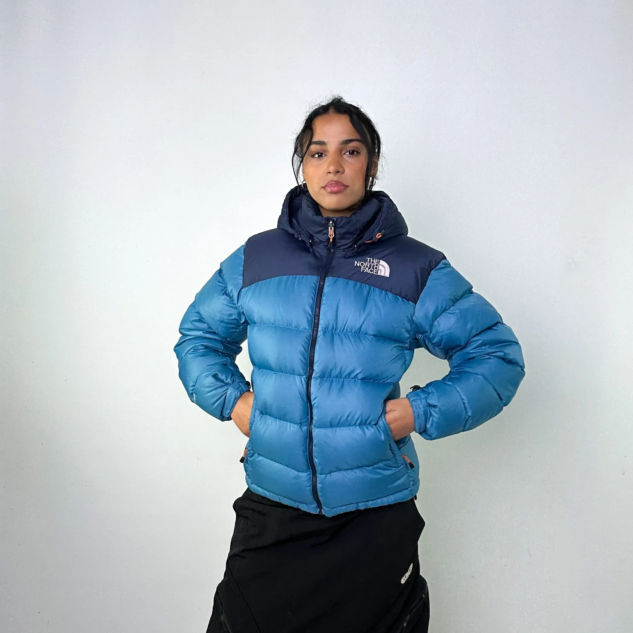 Light Blue 90s The North Face 700 Series Nuptse Puffer Jacket Coat (S)