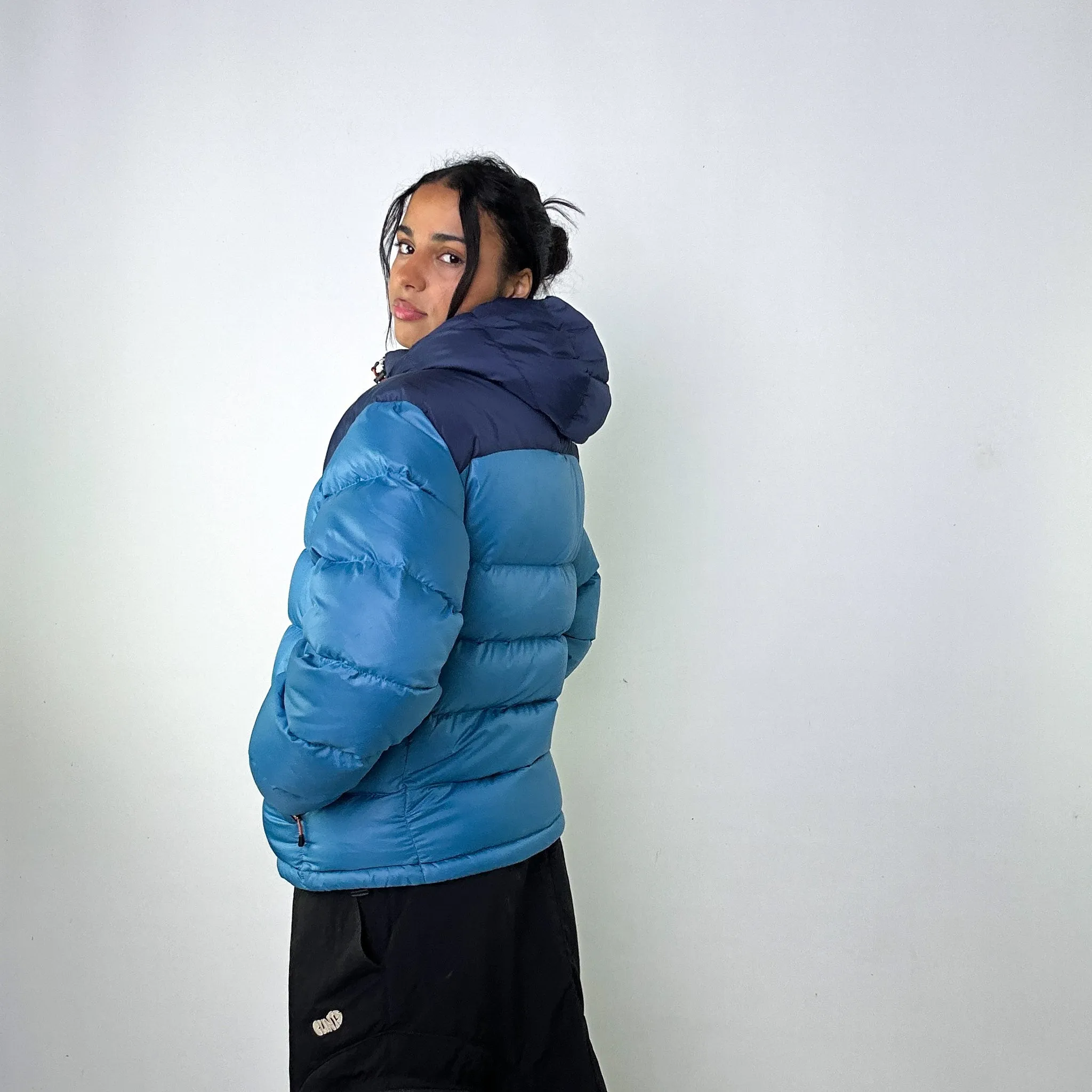 Light Blue 90s The North Face 700 Series Nuptse Puffer Jacket Coat (S)