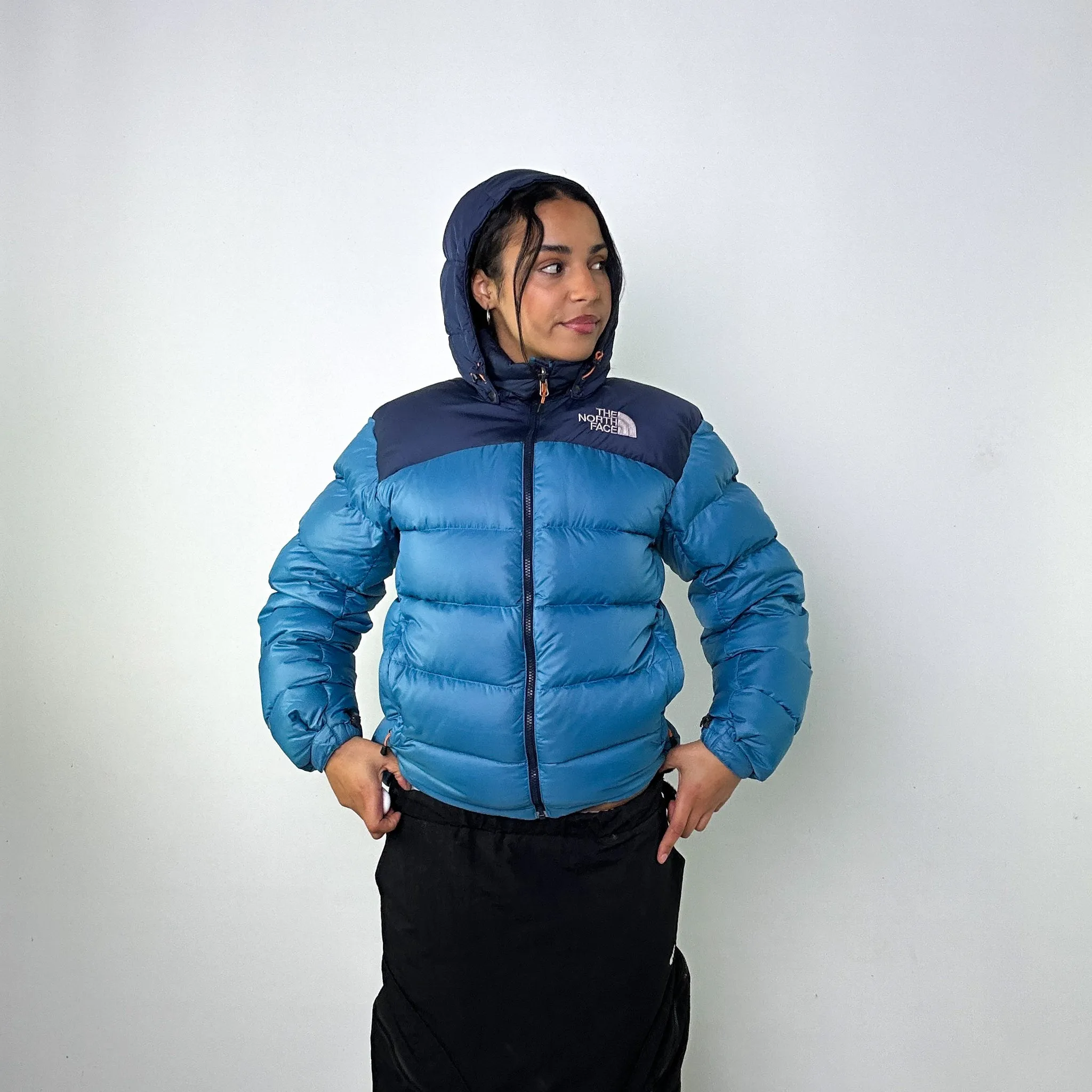 Light Blue 90s The North Face 700 Series Nuptse Puffer Jacket Coat (S)