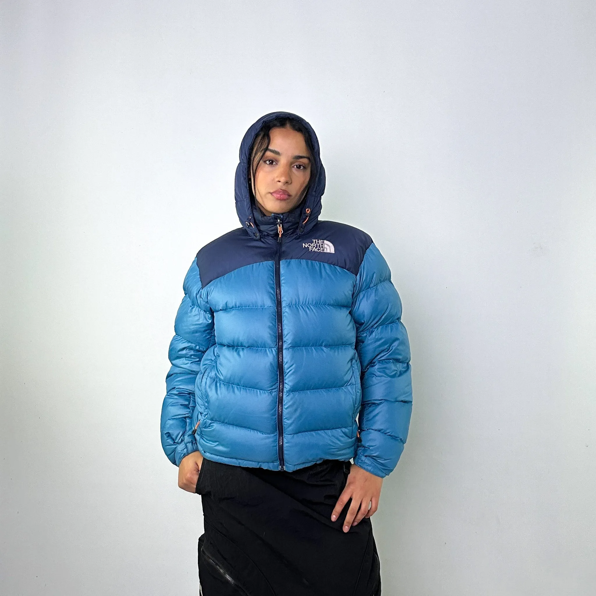 Light Blue 90s The North Face 700 Series Nuptse Puffer Jacket Coat (S)