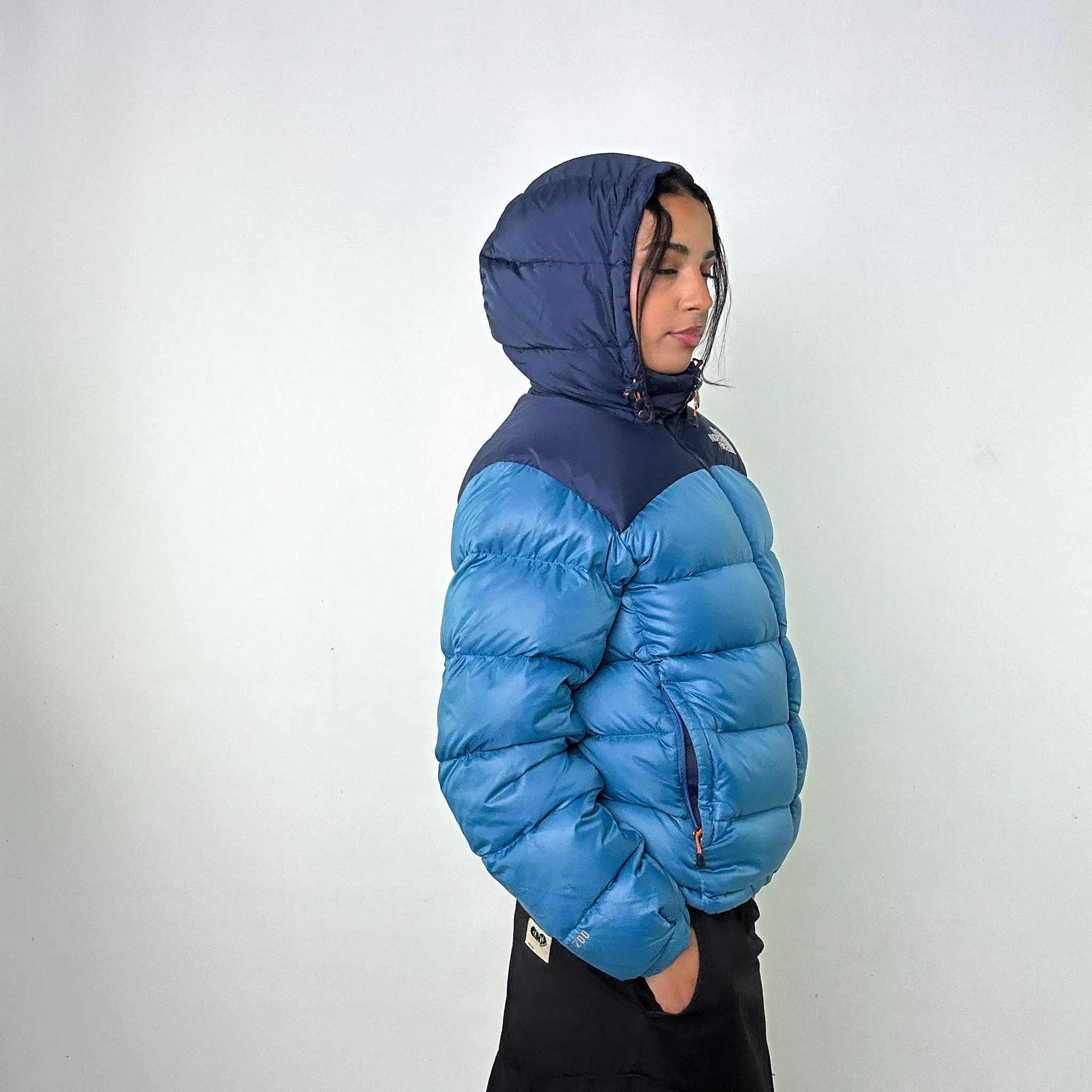 Light Blue 90s The North Face 700 Series Nuptse Puffer Jacket Coat (S)