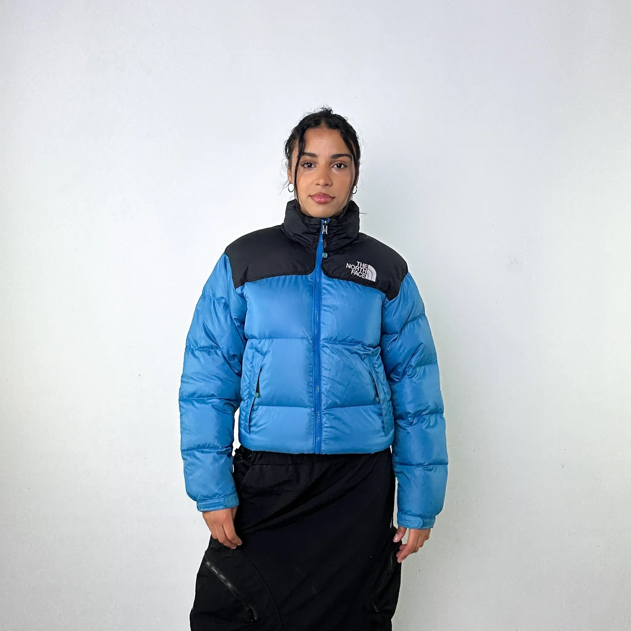 Light Blue 90s The North Face 700 Series Nuptse Puffer Jacket Coat (XS)