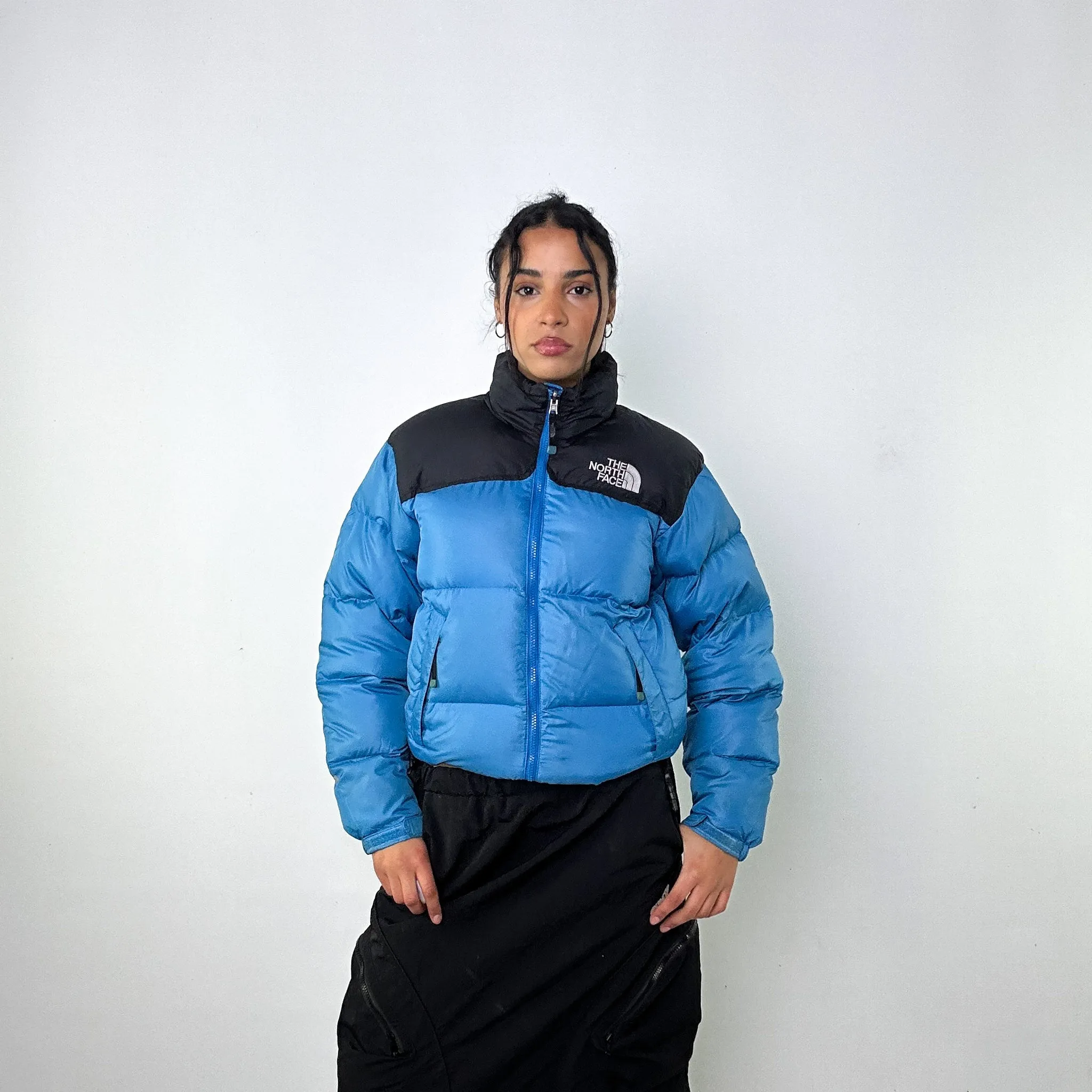 Light Blue 90s The North Face 700 Series Nuptse Puffer Jacket Coat (XS)