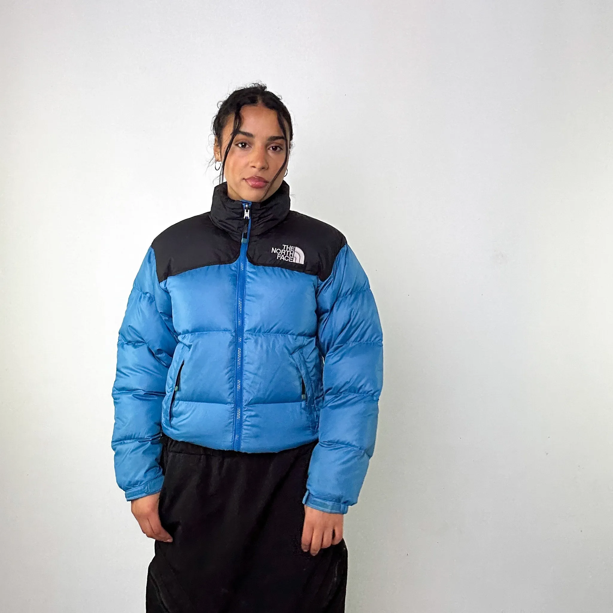 Light Blue 90s The North Face 700 Series Nuptse Puffer Jacket Coat (XS)