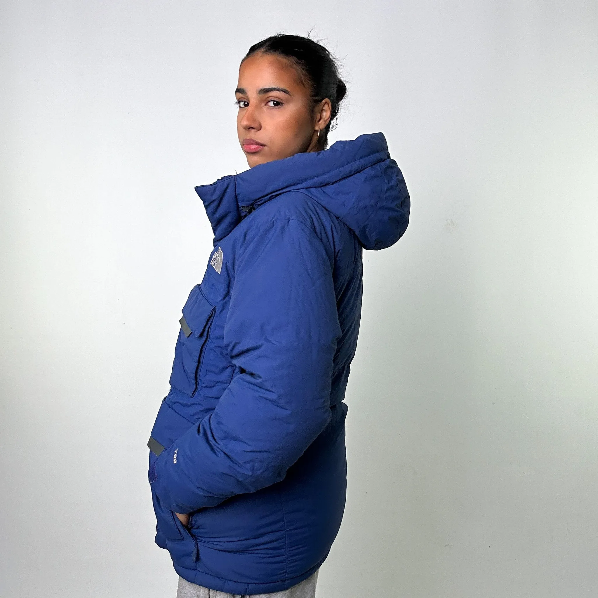 Light Blue 90s The North Face 700 Series Puffer Jacket Coat (S)