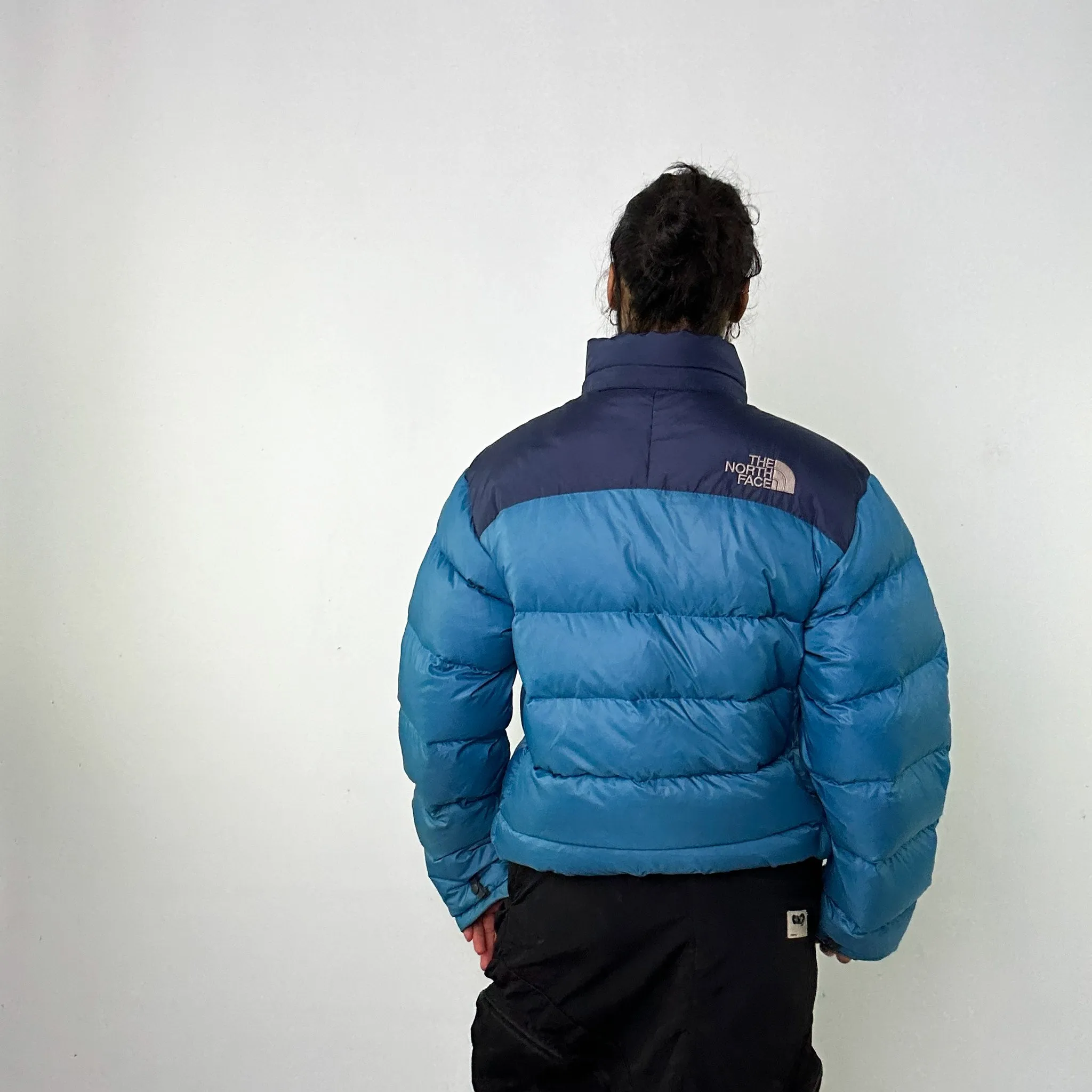 Light Blue y2ks The North Face 700 Series Nuptse Puffer Jacket Coat (M)