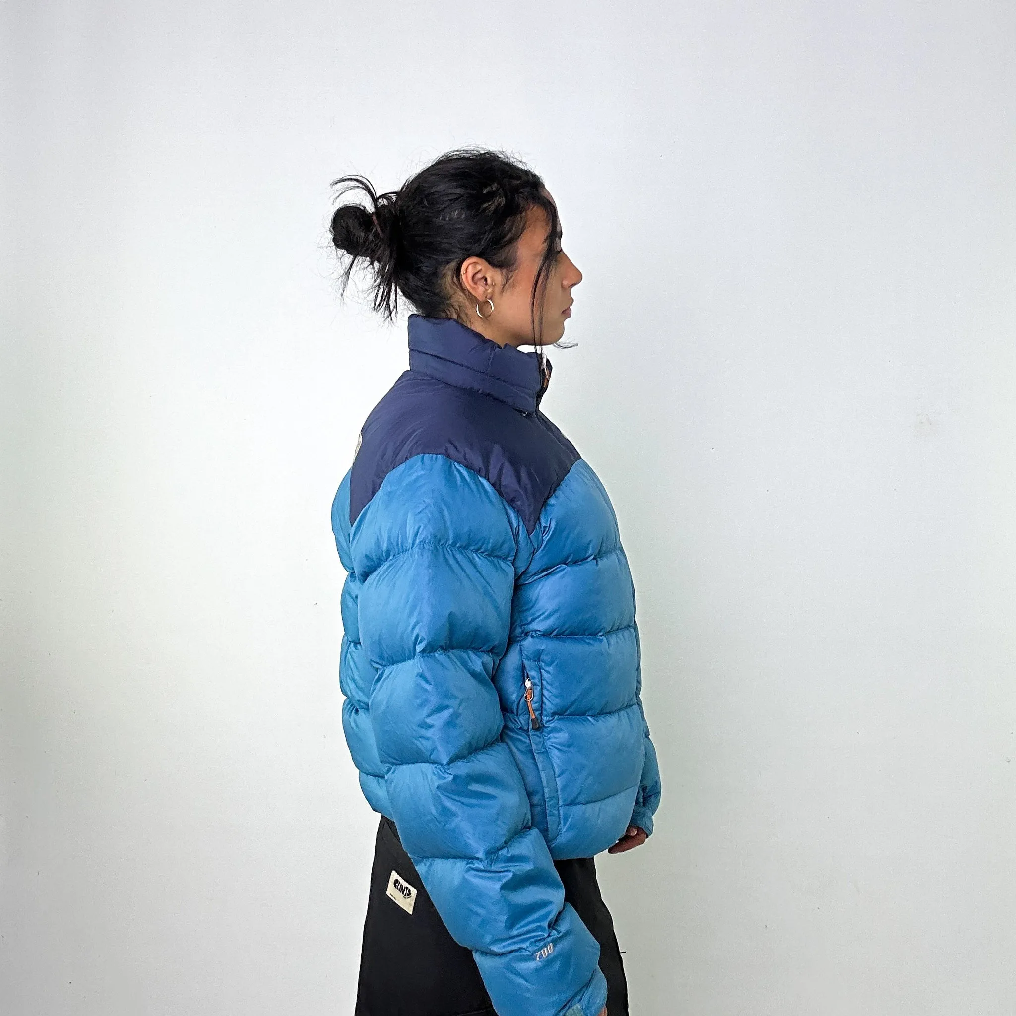 Light Blue y2ks The North Face 700 Series Nuptse Puffer Jacket Coat (M)