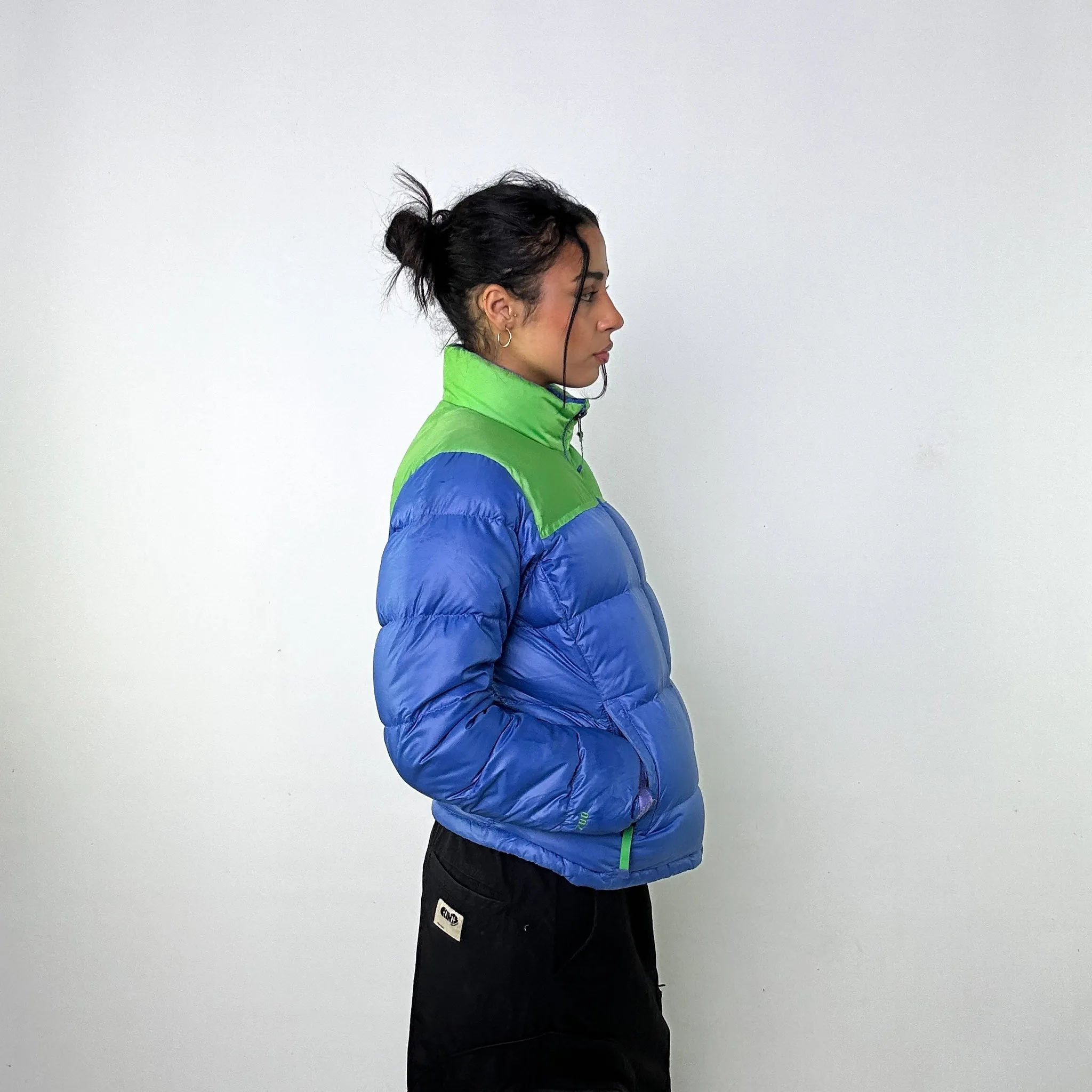 Light Blue y2ks The North Face 700 Series Puffer Jacket Coat (M)