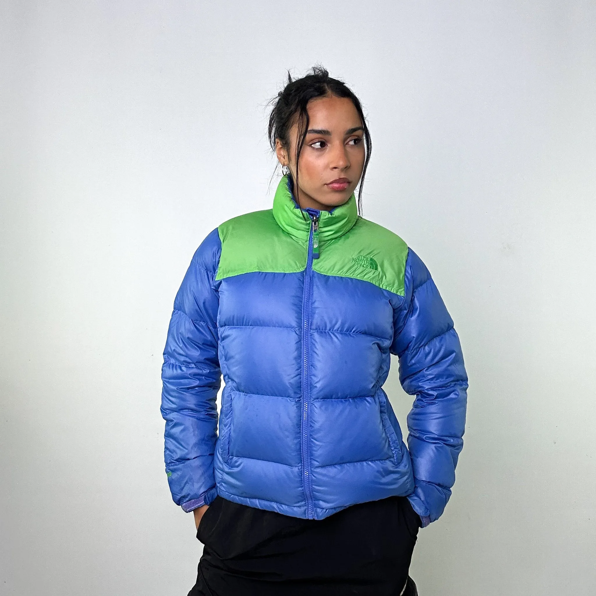 Light Blue y2ks The North Face 700 Series Puffer Jacket Coat (M)