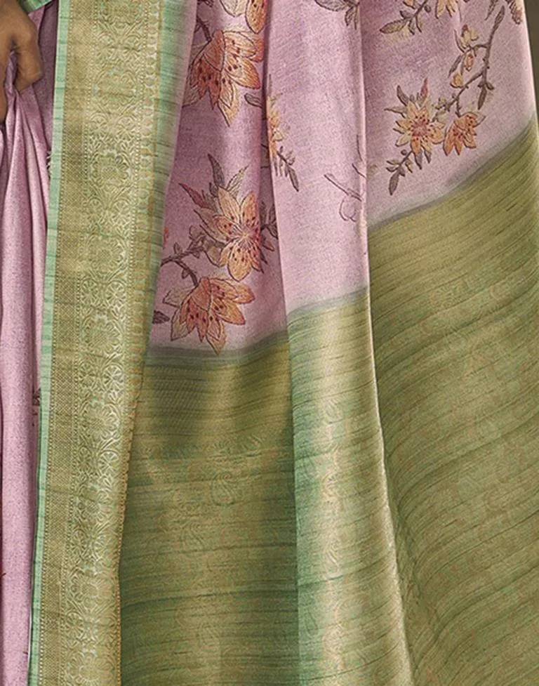 Light Pink Silk Woven Sarees