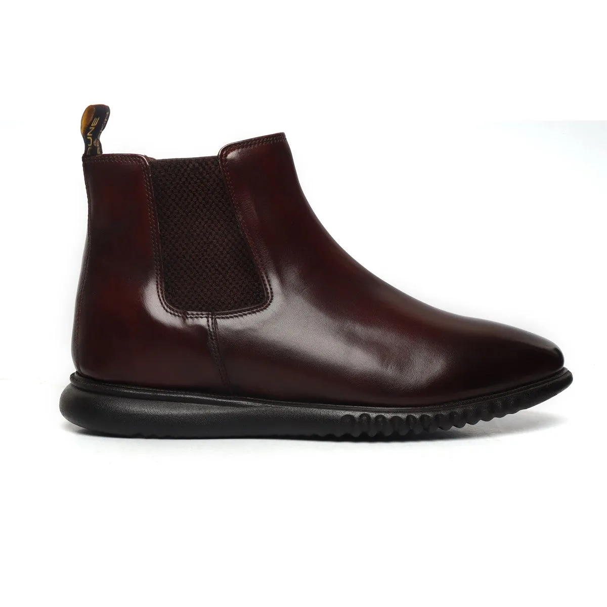 Light Weight Dark Brown Leather Chelsea Boot By Brune & Bareskin