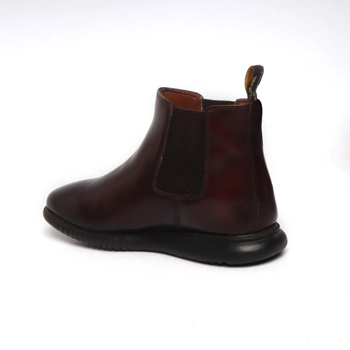 Light Weight Dark Brown Leather Chelsea Boot By Brune & Bareskin