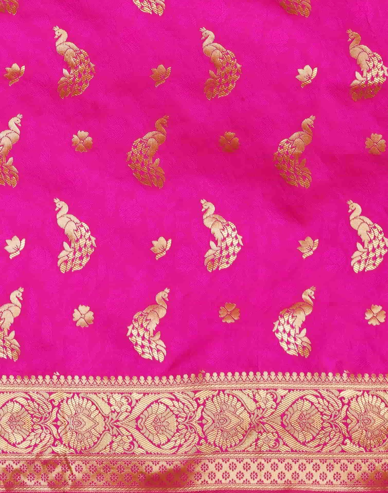 Magenta Banarasi Silk Woven Saree