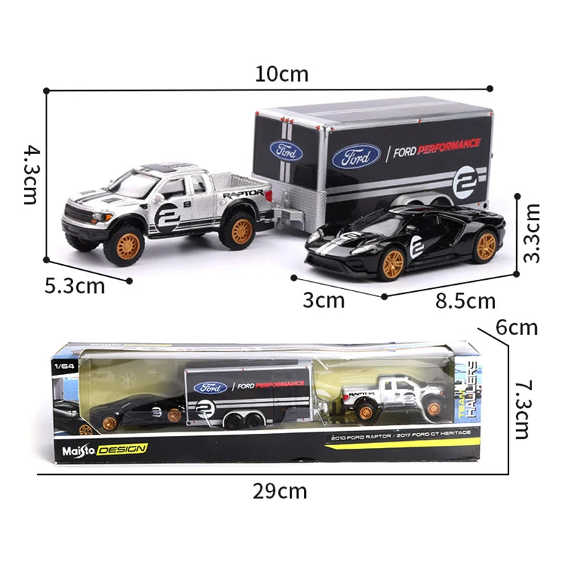 Maisto 1:64 Alloy Truck Flatbed Transport Car Vehicles Model Diecast Metal Toy Trailer Car Model