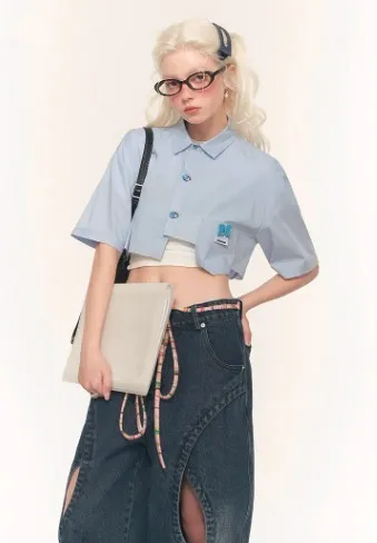 MAMC  |Street Style Plain Cotton Short Sleeves Oversized Logo