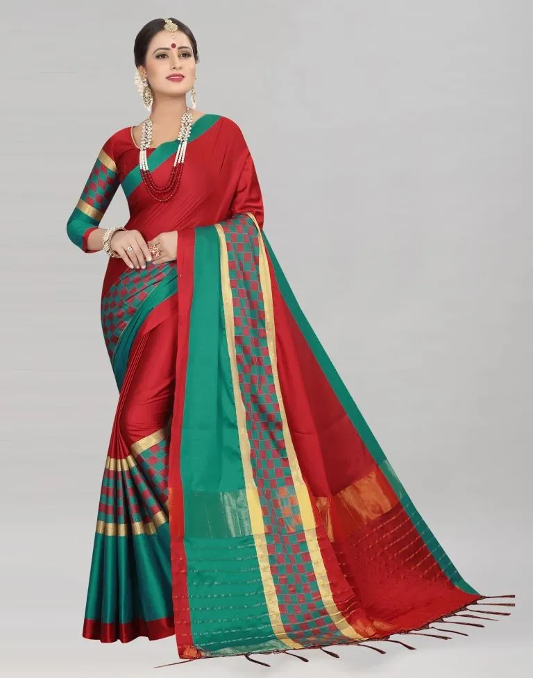 Maroon Silk Saree