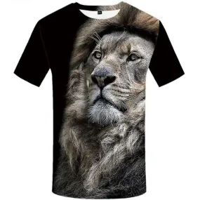 Men's Cool Funny 3D Animal Print Slim Hip Hop T-Shirts with O-Neck