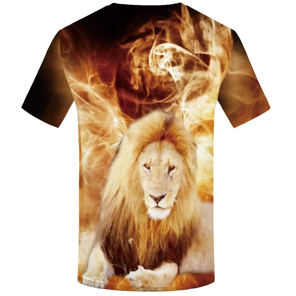 Men's Cool Funny 3D Animal Print Slim Hip Hop T-Shirts with O-Neck