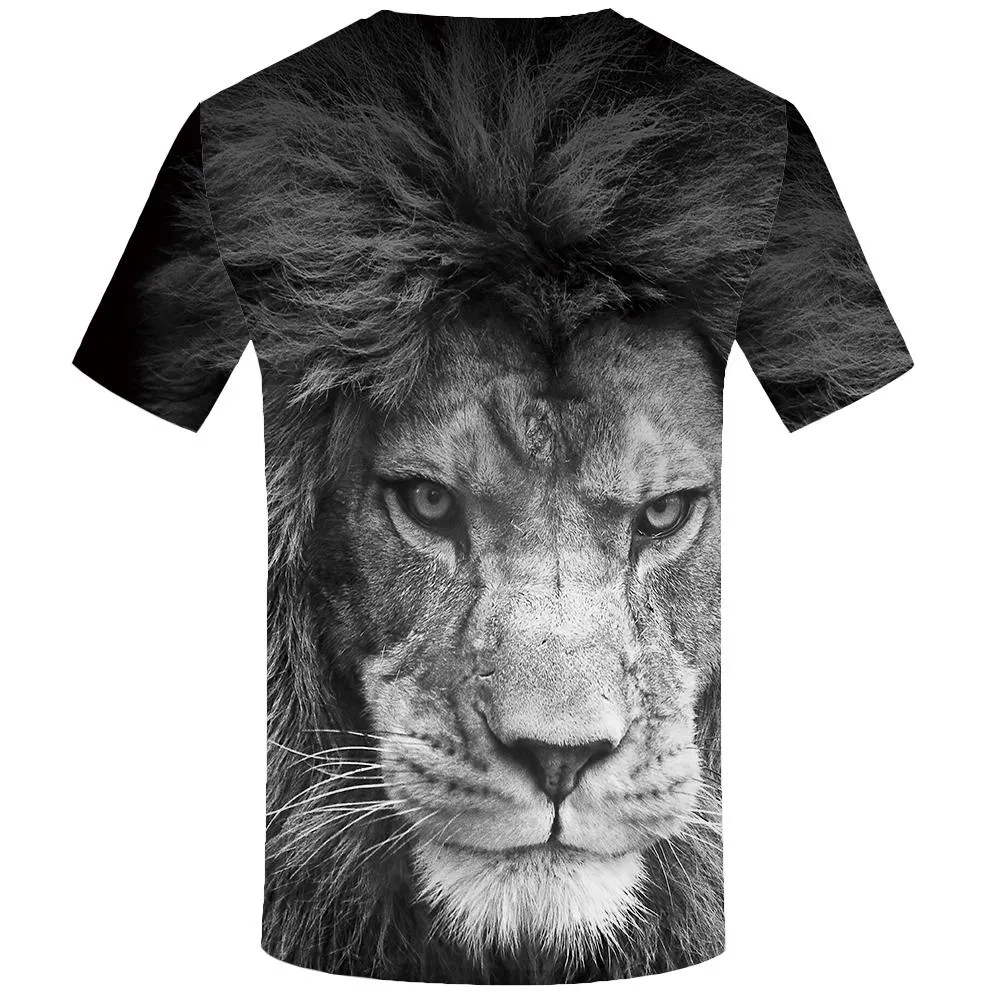 Men's Cool Funny 3D Animal Print Slim Hip Hop T-Shirts with O-Neck