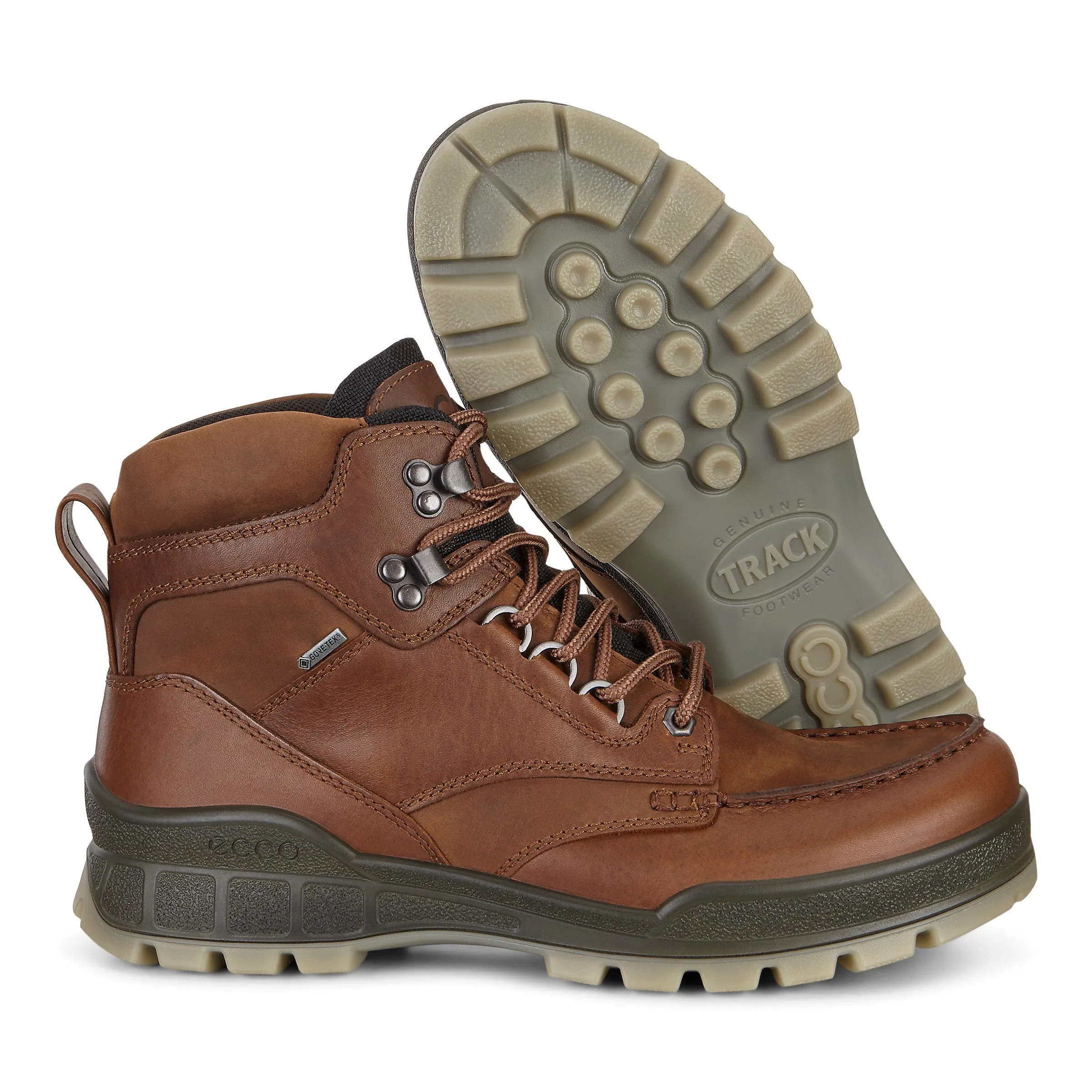 Men's Ecco Track 25 High Boot Color: Bison/Bison