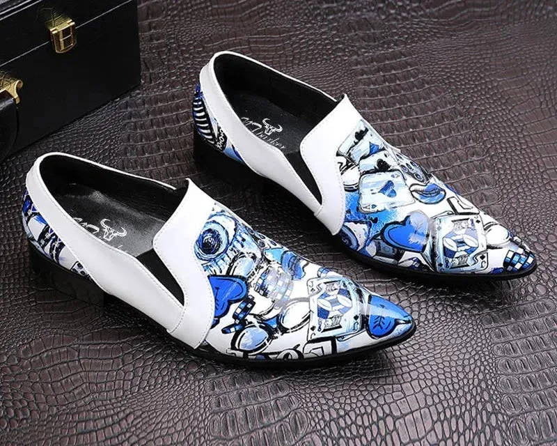 Men's Italian Designer Pointed Toe Party Night Club Wedding Dress Shoes