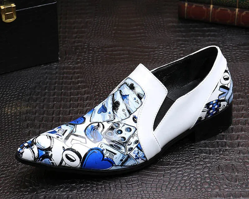 Men's Italian Designer Pointed Toe Party Night Club Wedding Dress Shoes