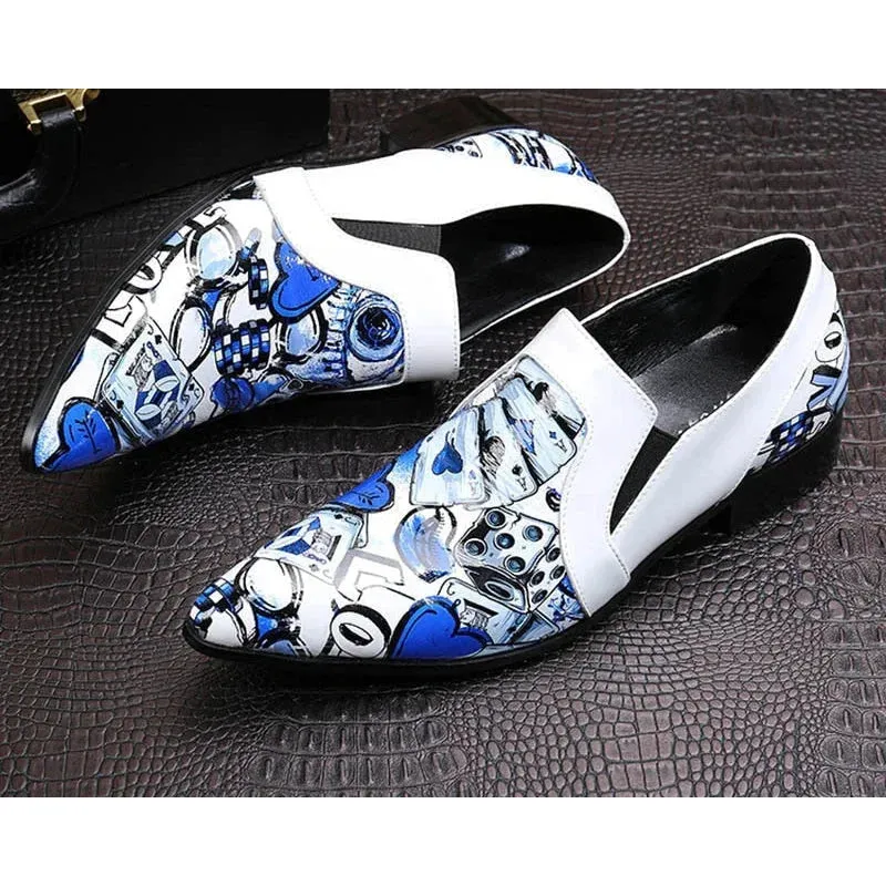 Men's Italian Designer Pointed Toe Party Night Club Wedding Dress Shoes