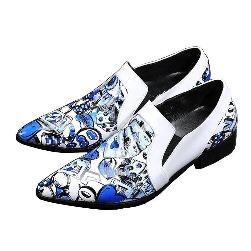 Men's Italian Designer Pointed Toe Party Night Club Wedding Dress Shoes