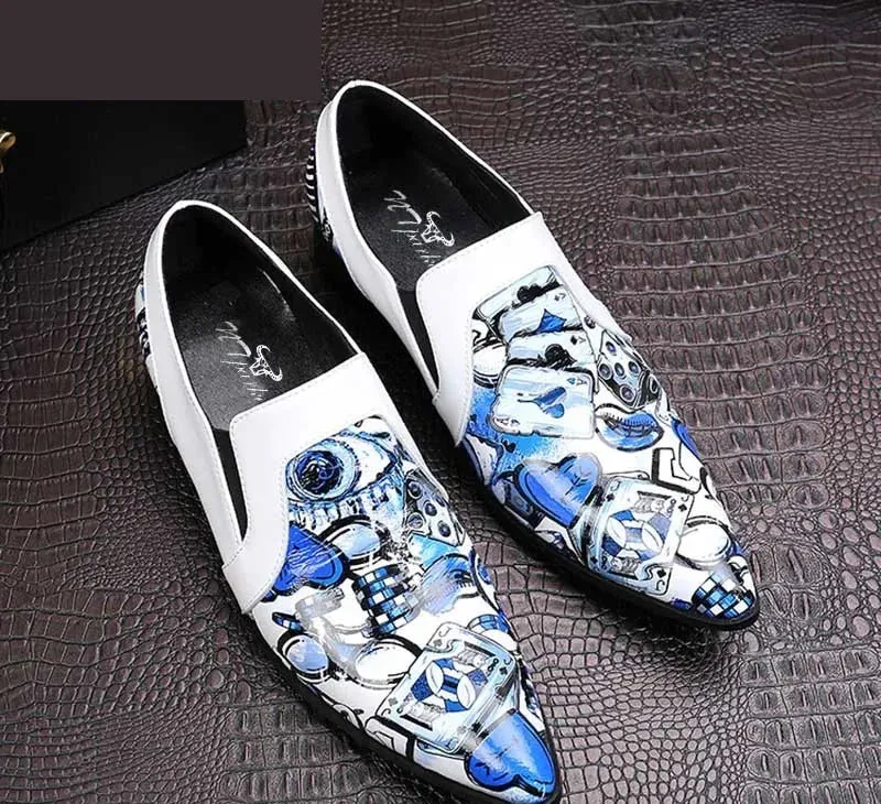 Men's Italian Designer Pointed Toe Party Night Club Wedding Dress Shoes