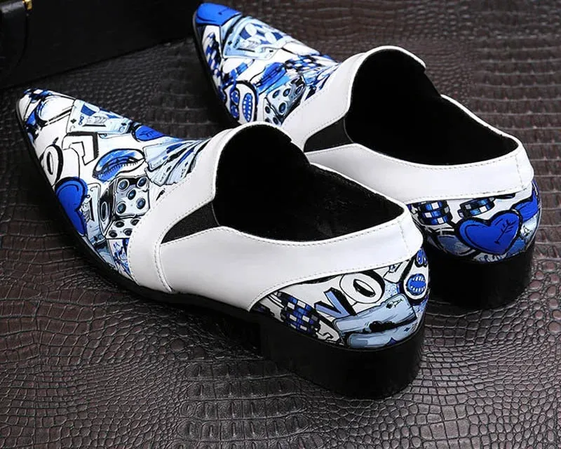 Men's Italian Designer Pointed Toe Party Night Club Wedding Dress Shoes