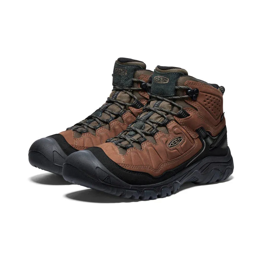 Men's Keen Targhee IV Waterproof Hiking Boot Color: Bison/ Black (WIDE WIDTH)