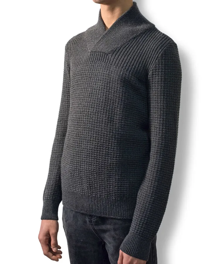 Men’s shawl collar sweater