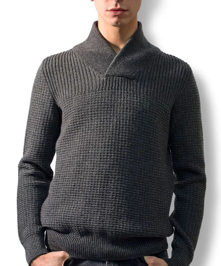 Men’s shawl collar sweater