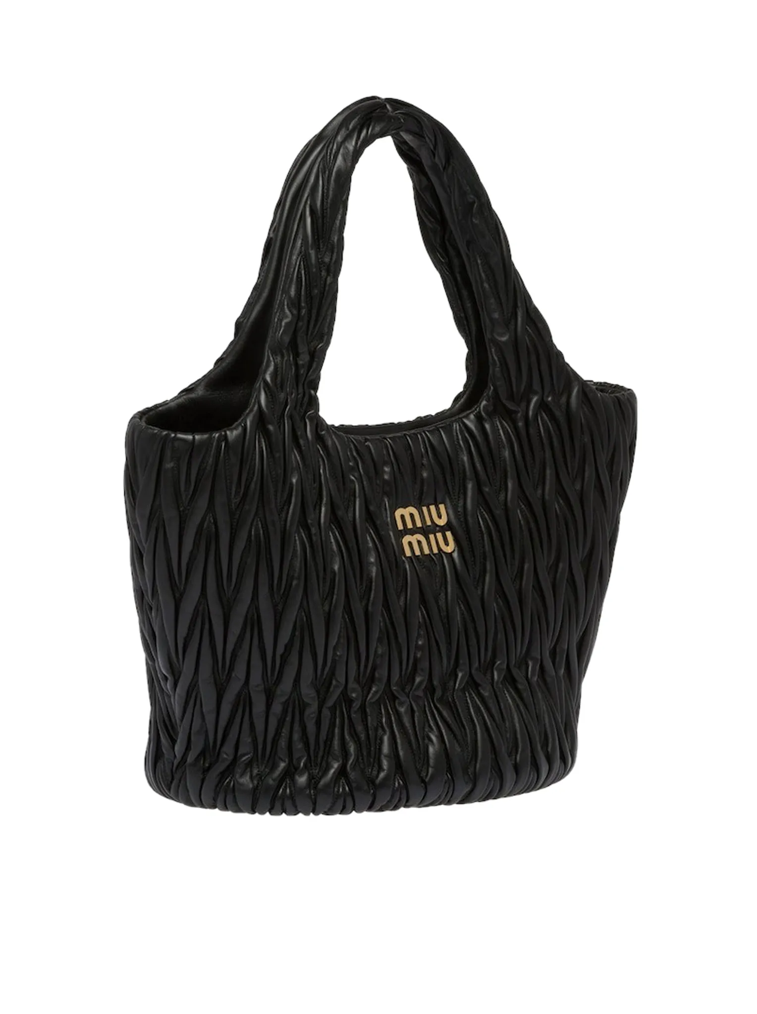 Miu Wander shopping bag in quilted nappa leather