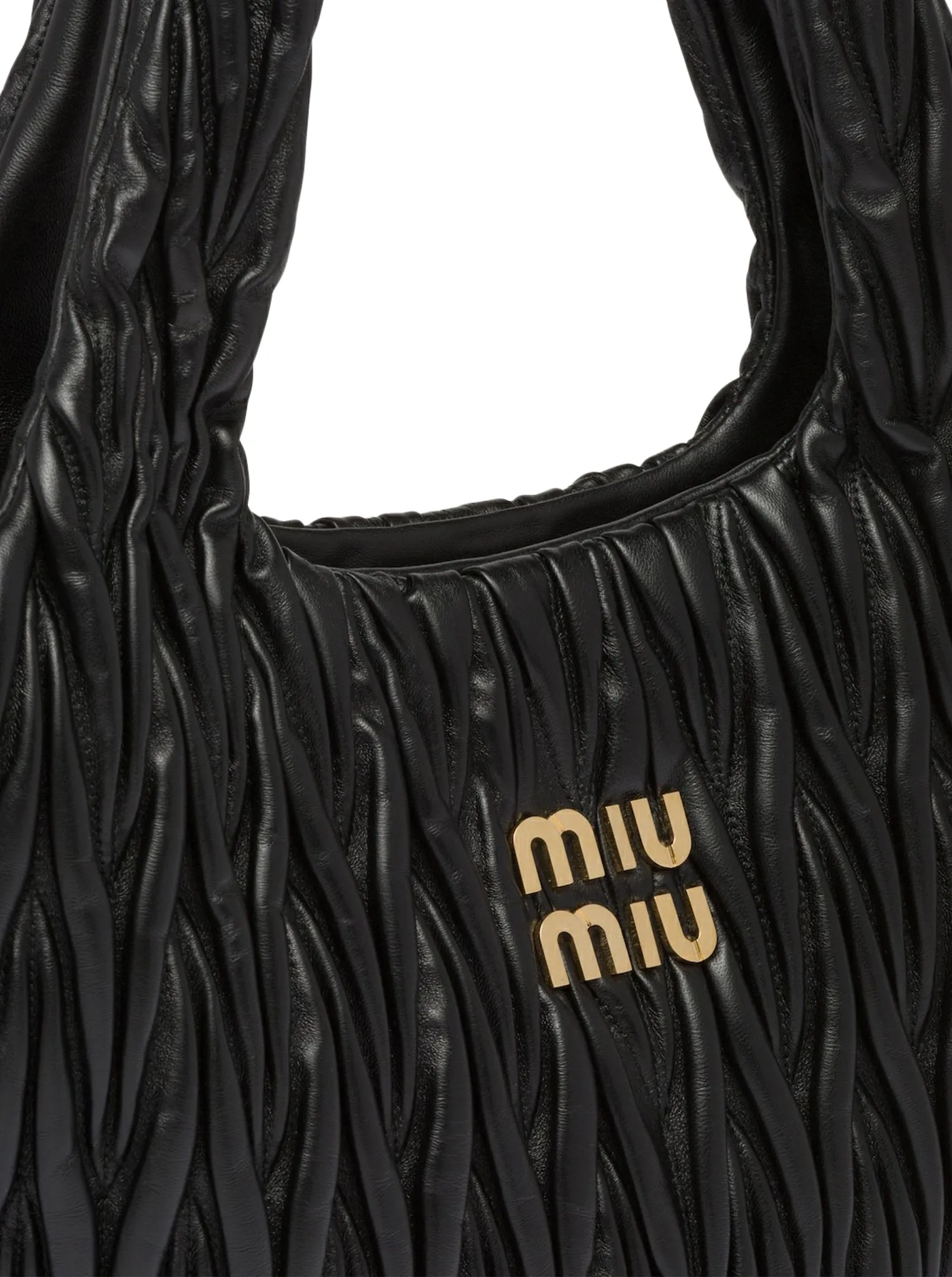 Miu Wander shopping bag in quilted nappa leather