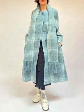 Mohair Woven Coat - Azure