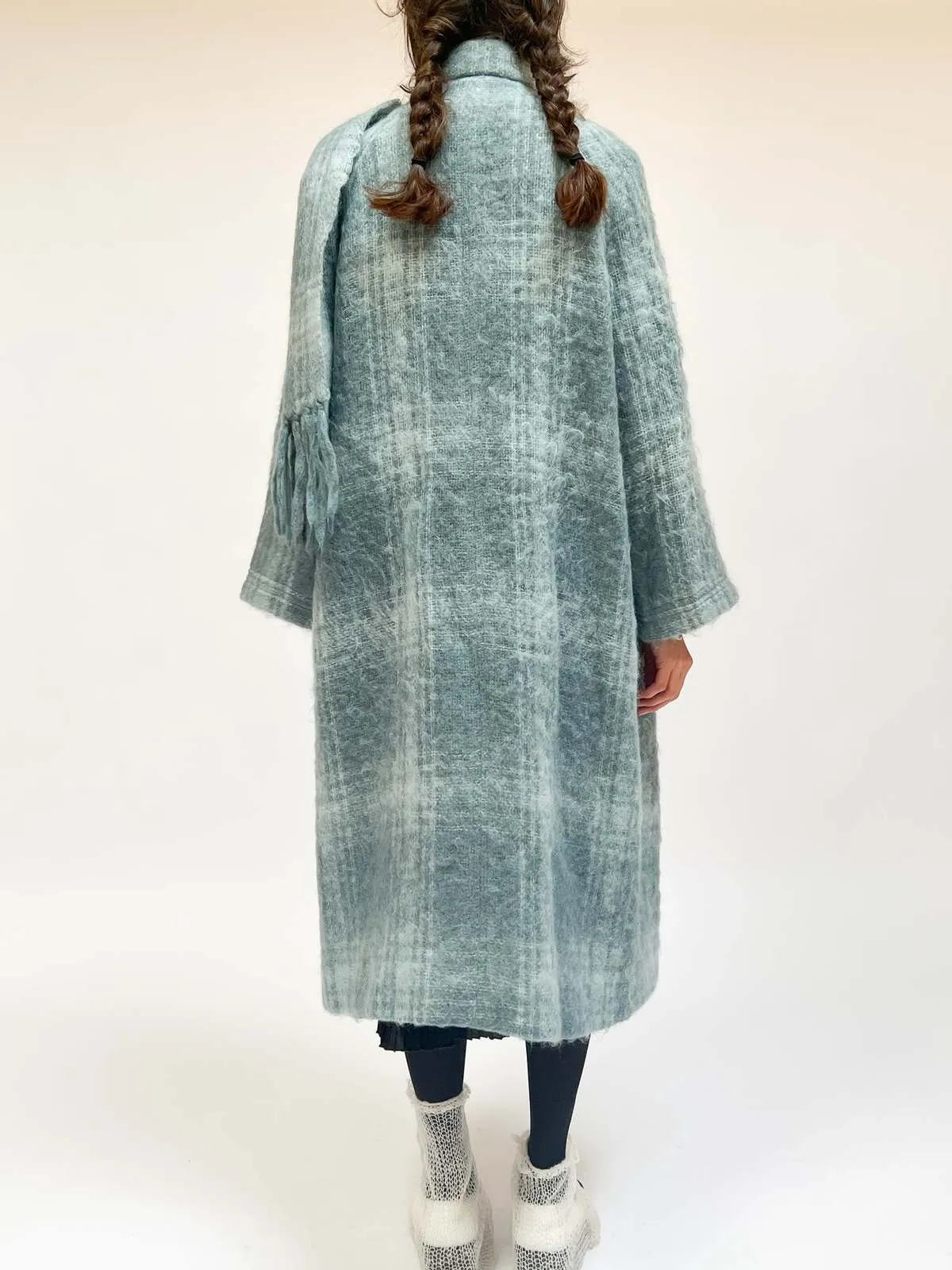 Mohair Woven Coat - Azure