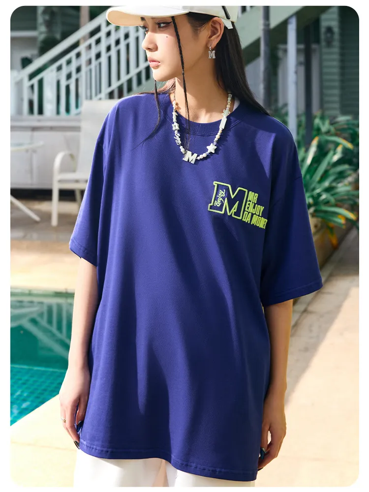 MR. ENJOY DA MONEY  |Unisex Street Style Cotton Oversized Logo T-Shirts