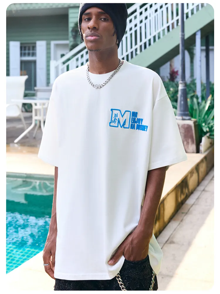 MR. ENJOY DA MONEY  |Unisex Street Style Cotton Oversized Logo T-Shirts