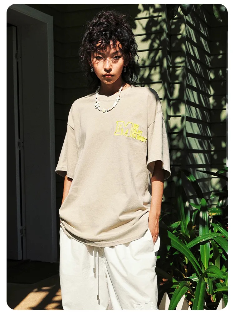 MR. ENJOY DA MONEY  |Unisex Street Style Cotton Oversized Logo T-Shirts