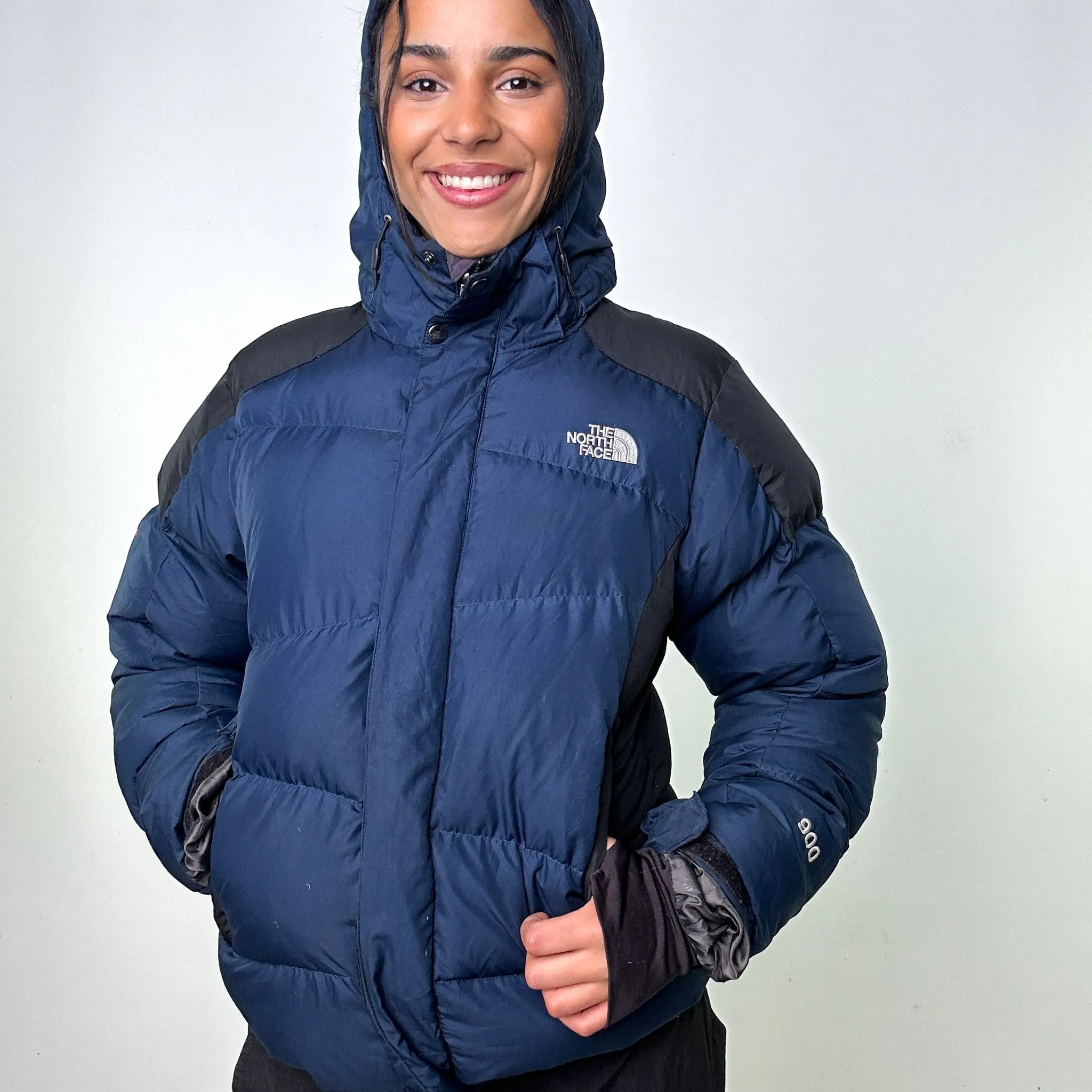 Navy Blue 90s The North Face 900 Summit Series Puffer Jacket Coat (L)