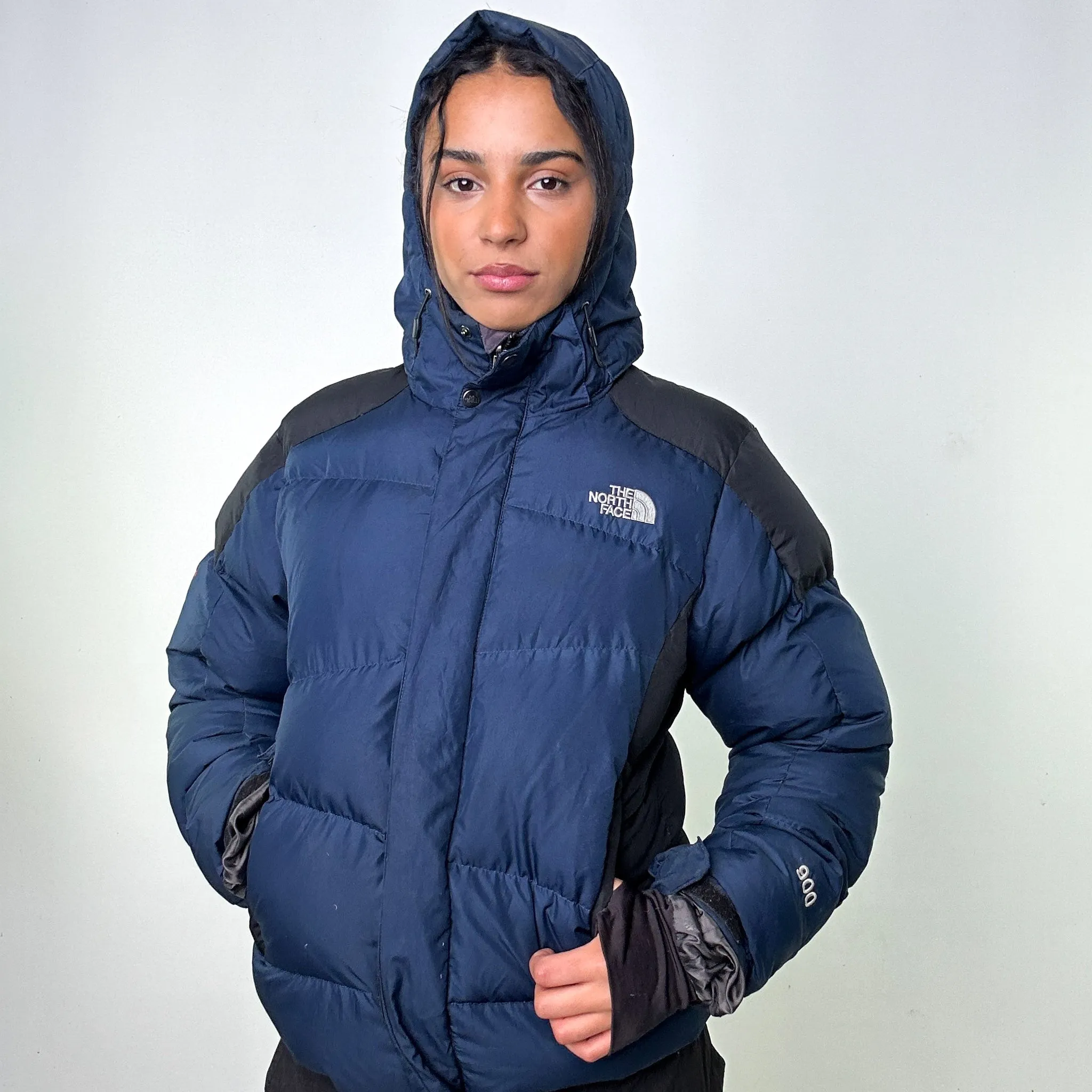 Navy Blue 90s The North Face 900 Summit Series Puffer Jacket Coat (L)