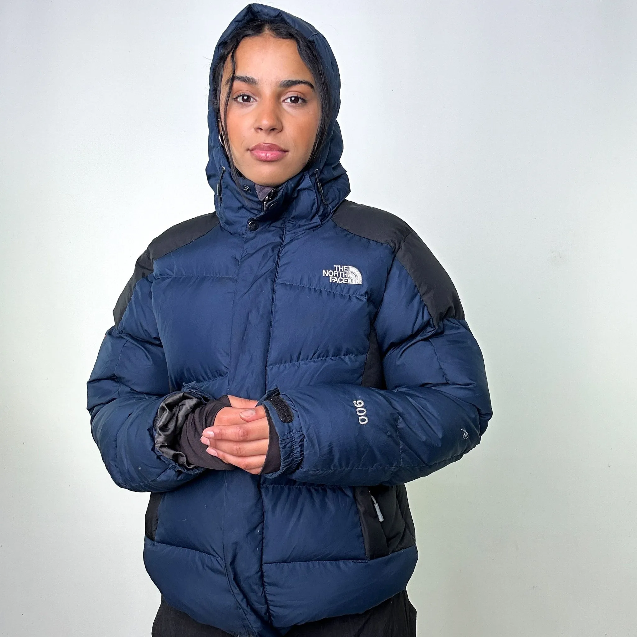 Navy Blue 90s The North Face 900 Summit Series Puffer Jacket Coat (L)