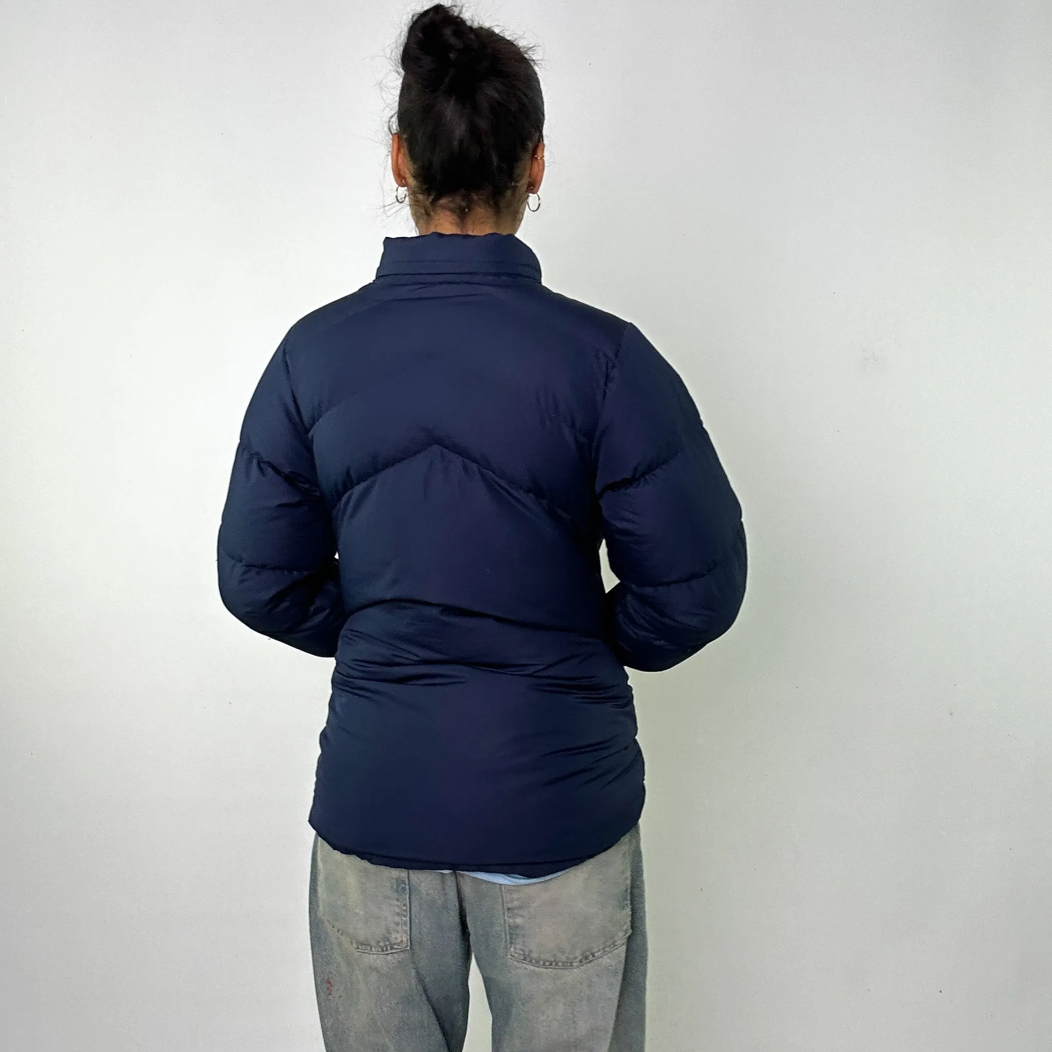 Navy Blue y2ks NIKE Puffer Jacket Coat (M)