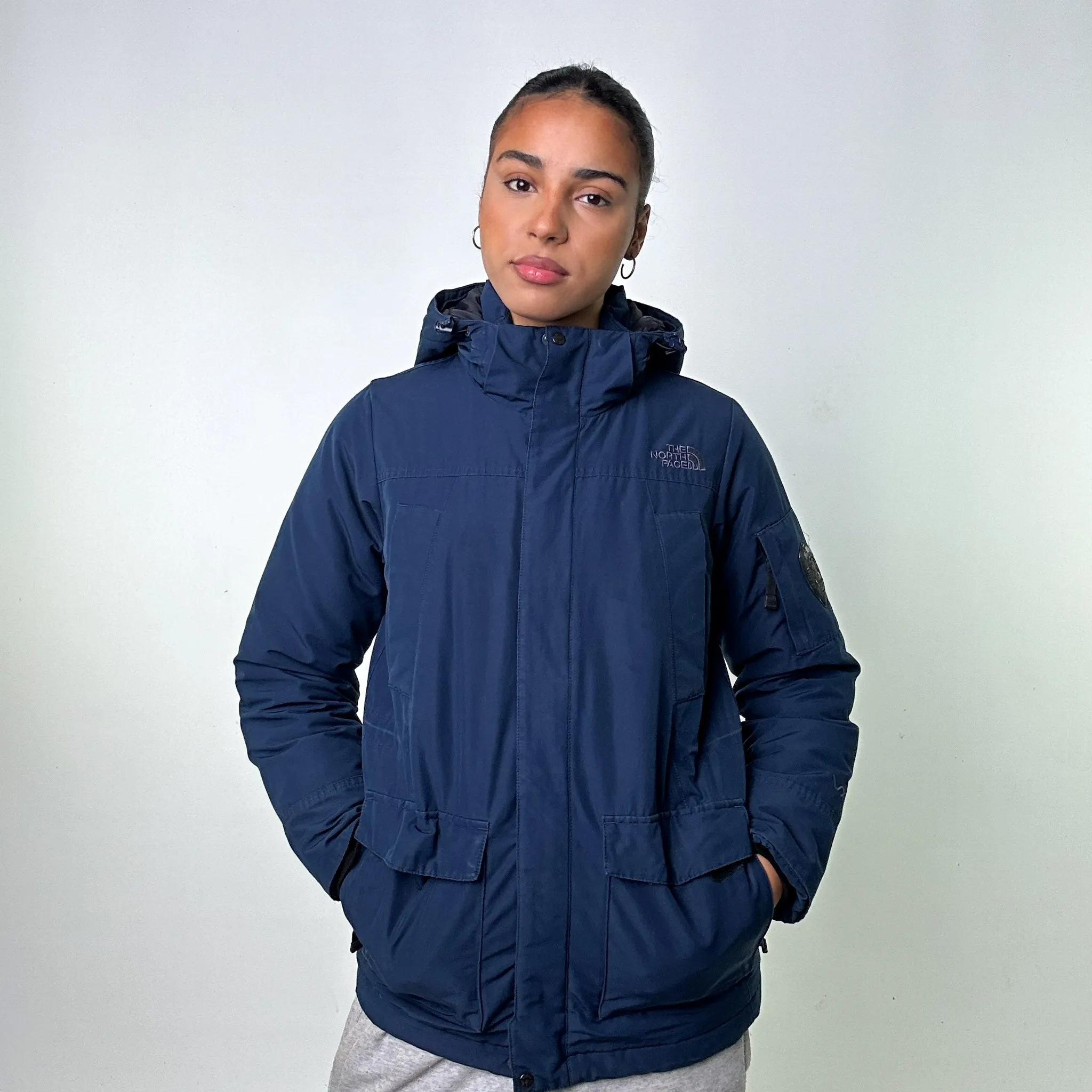 Navy Blue y2ks The North Face McMurdo Series Puffer Jacket Coat (S)