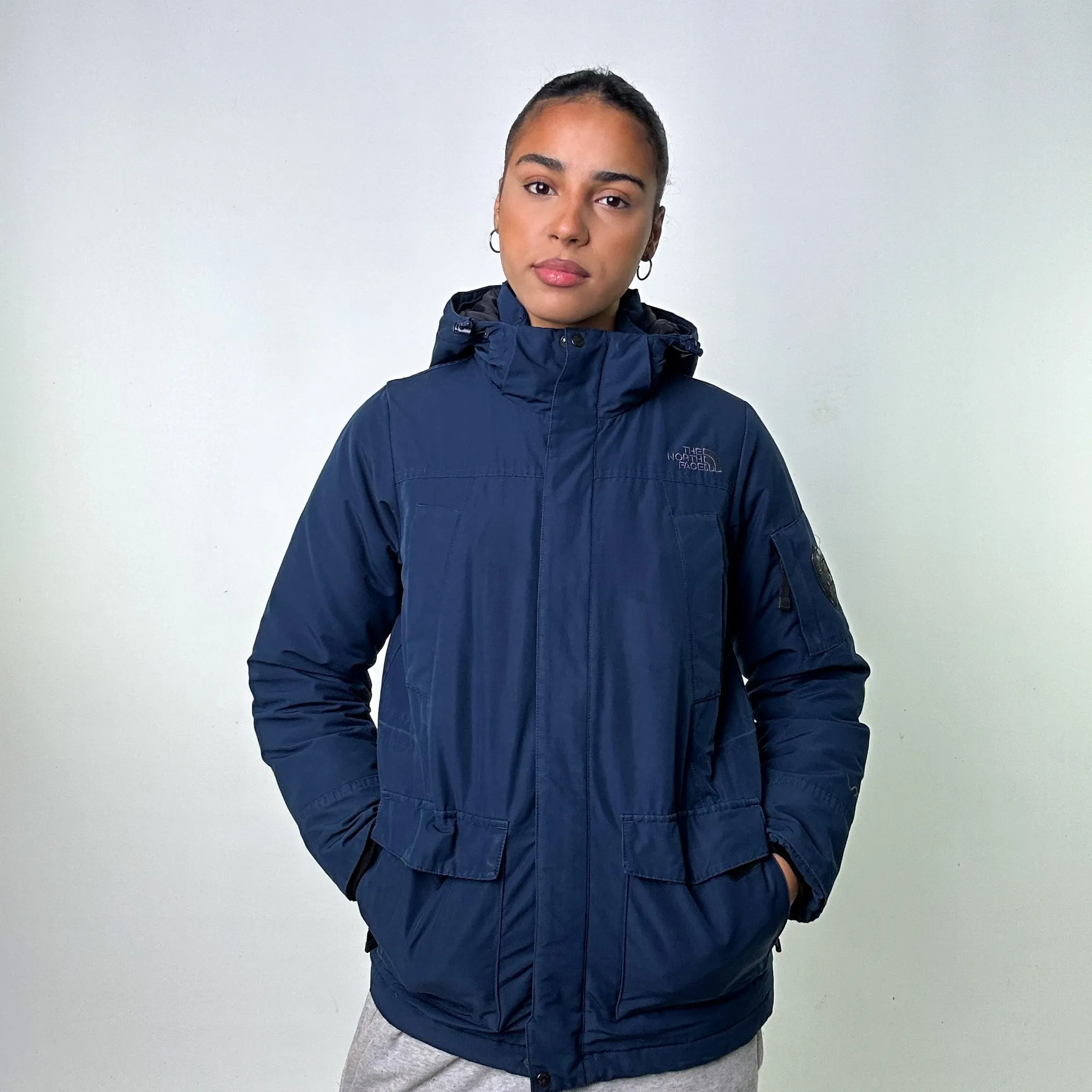 Navy Blue y2ks The North Face McMurdo Series Puffer Jacket Coat (S)